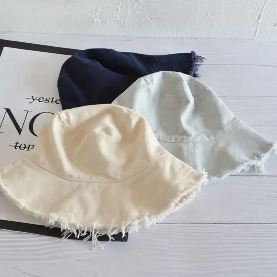 Plain 100% cotton summer hat