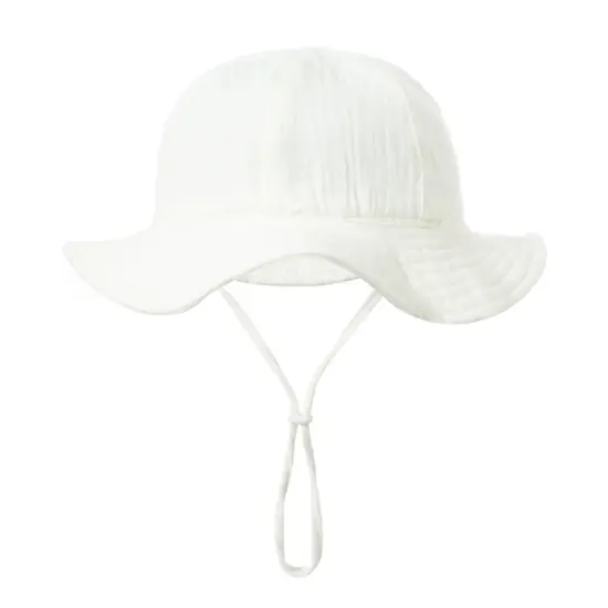 Wide brim baby sun bucket hat for outdoor protection