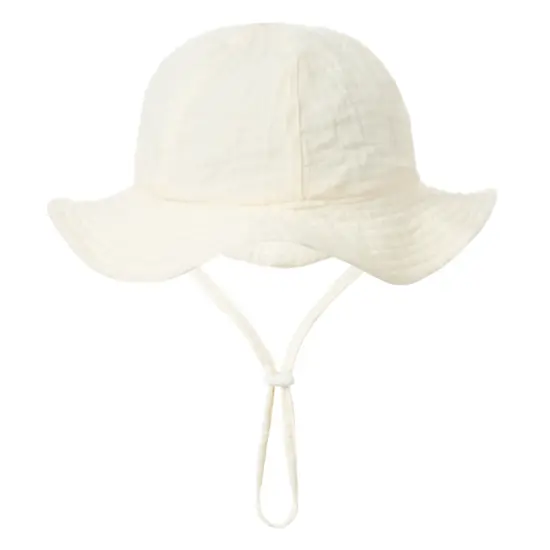 Wide brim baby sun bucket hat for outdoor protection