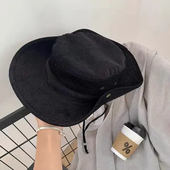 Corduroy Sun Protection Fashion Bucket Hat