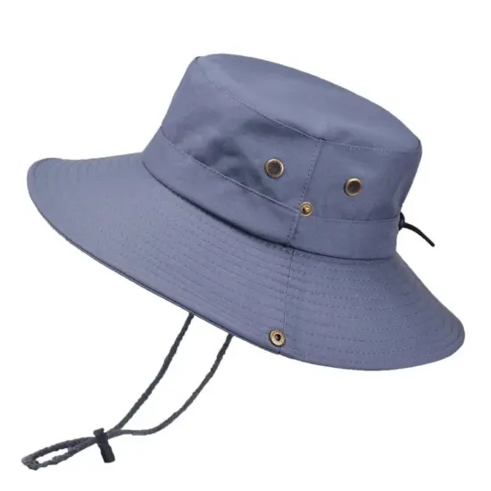 cotton bucket hat with adjustable string