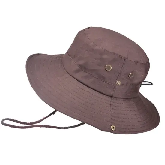 cotton bucket hat with adjustable string