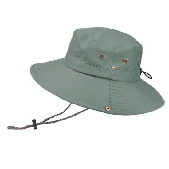cotton bucket hat with adjustable string