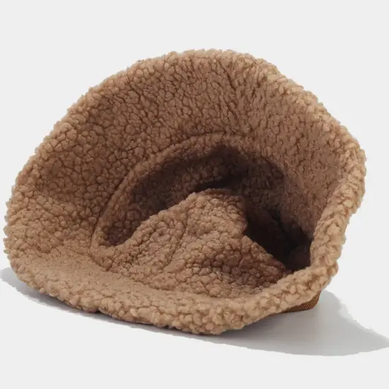 Corduroy Faux Fur Unisex Winter Bucket Hat
