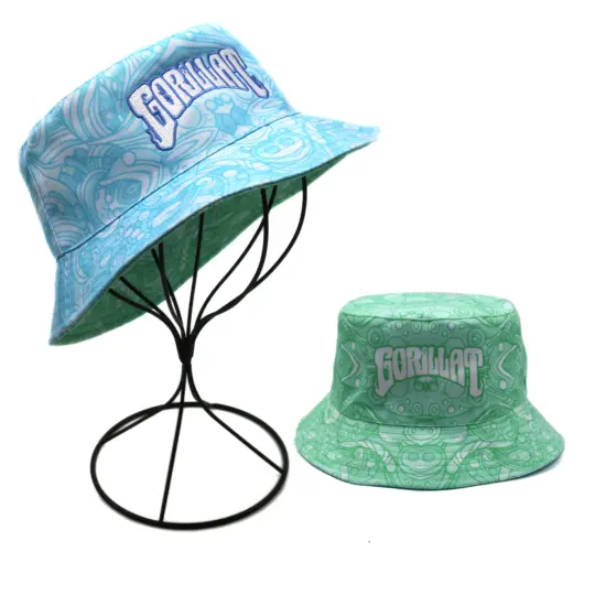 all over printed cotton bucket hat