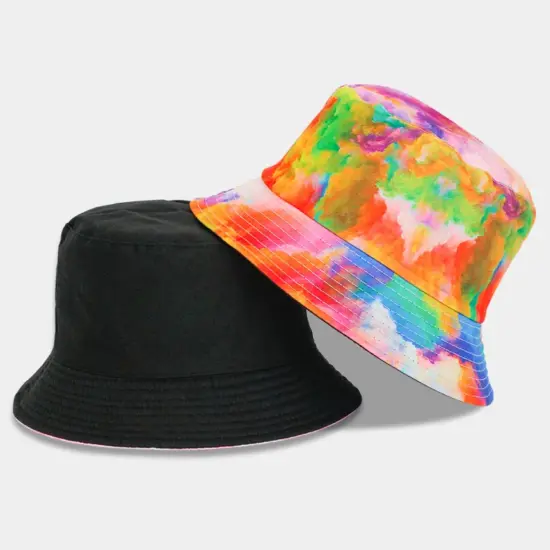 all over printed cotton bucket hat