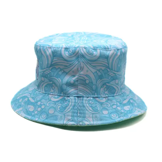 all over printed cotton bucket hat