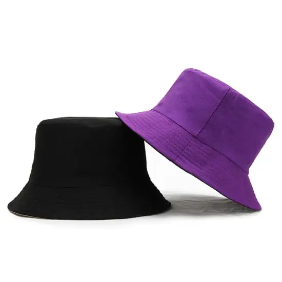 reversible bucket sun hat double-sided cotton