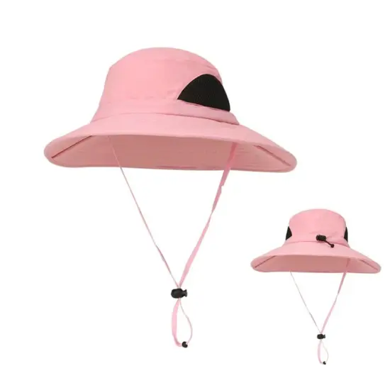 foldable embroidered poly cotton bucket hat