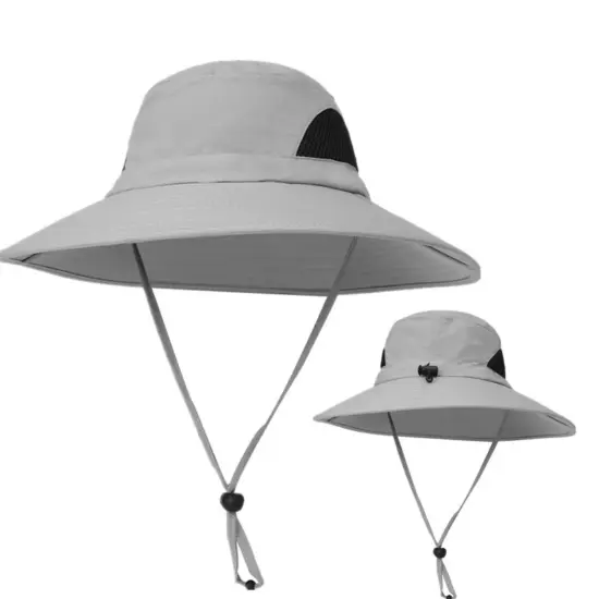 foldable embroidered poly cotton bucket hat