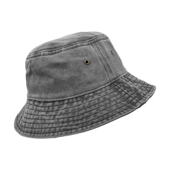 Wide Brim Lightweight Washed Denim Cotton Blank Bucket Hat