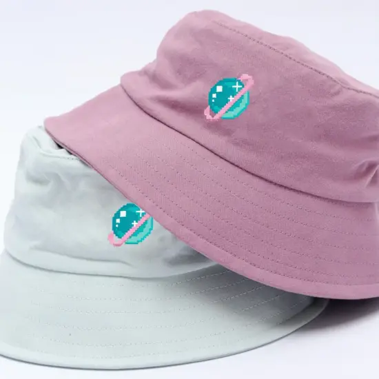 Cotton bucket hat with private logo for casual or outdoor use